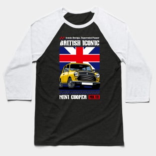 Iconic Cooper British Car Baseball T-Shirt